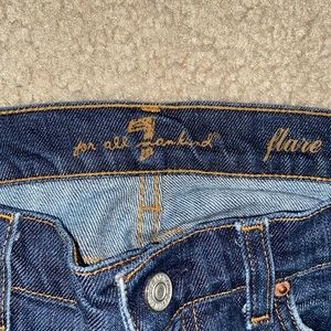 7 for All Mankind flare jeans, size 28